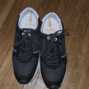 Sam Edelman Black and White Women's Lace-Up Sneakers